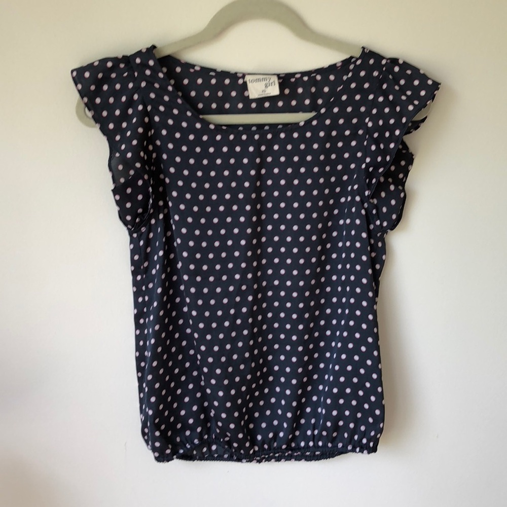 Tommy girl polka dot blouse